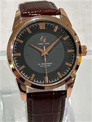 Toro Luna Aficionado | Rose Gold tone Stainless with Black Dial | Brown Crocodil